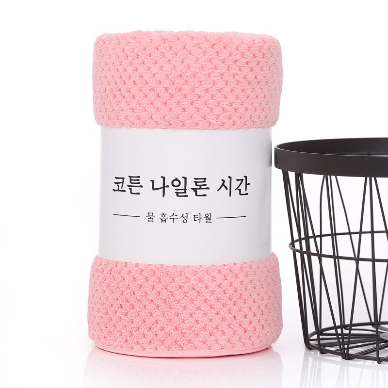 Extra Large Solid Color Coral Fleece Waffle Bath Towel Set with Thick Edges