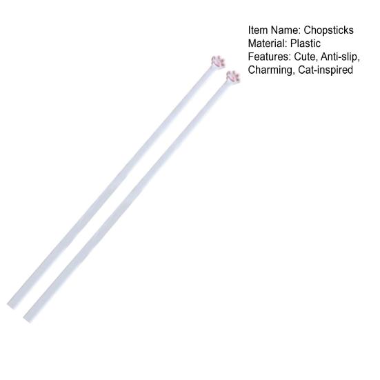 1/5 Pairs Cat Claw Chopsticks Set Cute Pink Paw Prints Non-Slip Sushi And Noodle Chopstick Reusable Cat Pattern Utensils for Cat Lovers