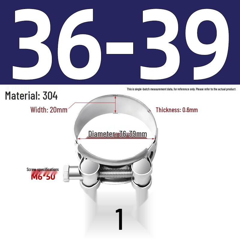 304 Stainless Steel Heavy Duty European Band Clamp for Water Pipe Fixation