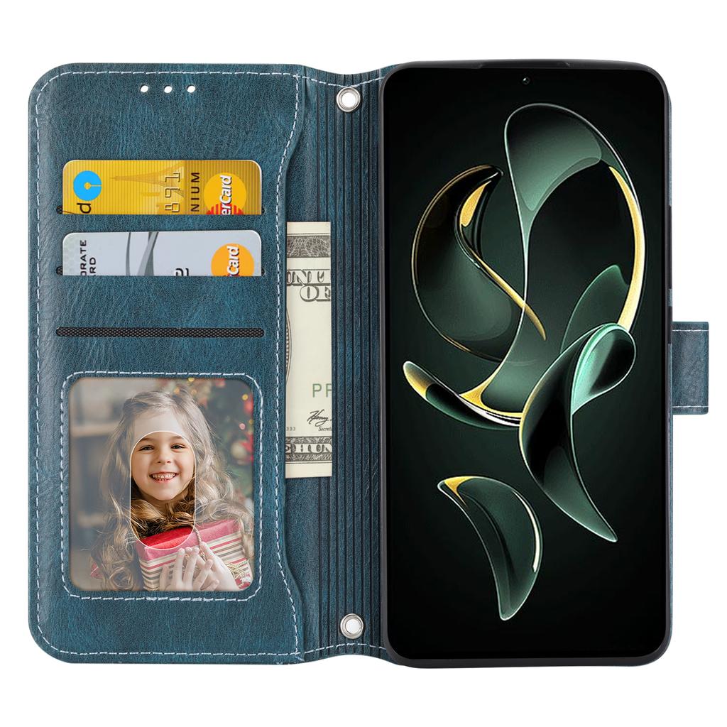 For Xiaomi Redmi K60 Ultra/13T/13T Pro Case Shockproof Leather Wallet Phone Cover with Long and Short Straps