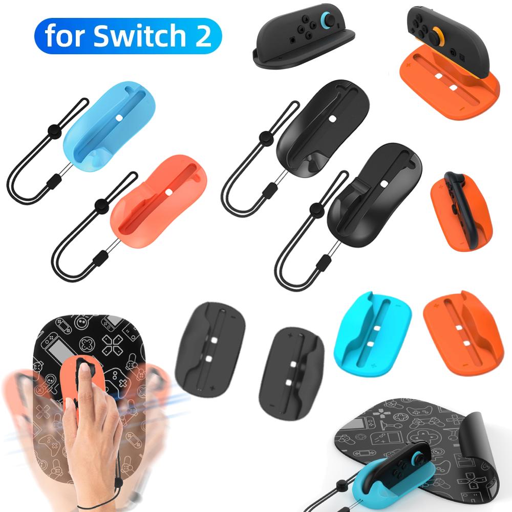 2PC Gaming Controller Mouse Mini Portable Ergonomic Mice Left+Right Controller Bracket Handle Case for Nintendo Switch 2 Joy-Con