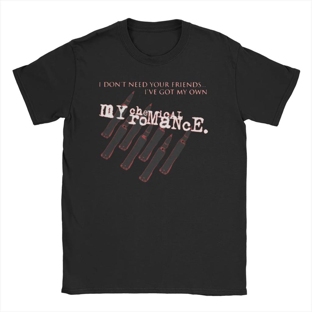 My Chemical RoUnisexce  MCR Band graphic Vintage Unisexs TShirt Unisex ONeck 100Cotton Short Sleeve Oversized Y2k Popular New Tee