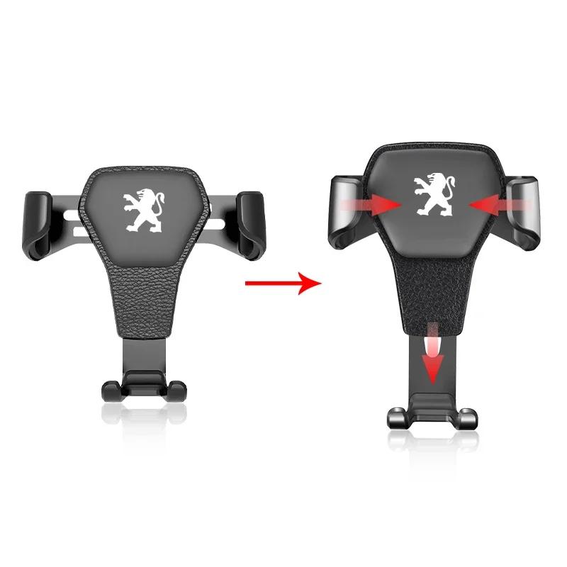For Peugeot Car Phone Holder Air Vent Clip Mount GPS Mobile Phone Stand Holder For Peugeot 206 207 307 3008 2008 308 407 408 508