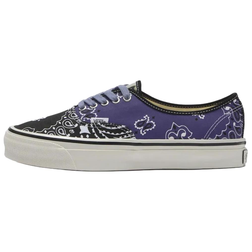 Vans Authentic 44 LX Black Purple Bandana Unisex Sneakers VN000D9NBMB