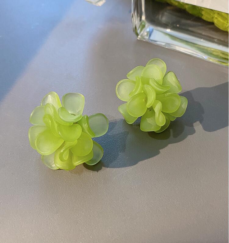 Pendientes de botón de esmalte coreano minimalistas retro en forma de corazón con perlas