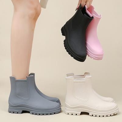 Stivali da pioggia da donna Galosce da giardino Stivali Chelsea in gomma impermeabili da donna Scarpe da pioggia antiscivolo Scarpe da pesca Scarpe da acqua Botas Lluvia Mujer