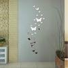 Adesivi 12 pz/set Moderni 3D Specchio Acrilico Farfalla Decorazione Della Casa Adesivi Murali Arte Fai da Te