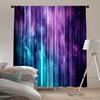 2pcs Blue-Purple Galaxy Fabric Curtains – Rod Pocket Design, Ideal for Kitchen Living Room and Bedroom Decor
