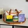 Sports Gym Bag Contrast Color Business Travel Bag Large Capacity Overnight Luggage Bag with Shoe Compartment for Outdoor Travel