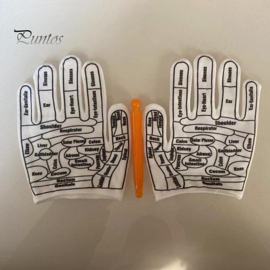 Zestaw rękawic do akupunktury Rękawice do masażu refleksologicznego dłoni z różdżką do masażu akupresurowego Narzędzia do pielęgnacji dłoni Poprawiają zdrowie Złagodzą zmęczenie Prezent dla rodziców