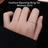 Woman Opening Ring Adjustable Fashion Trendy Wedding Engagement Bridal Festival Date Shop Simple Jewelry Ladies