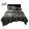 High Density Flannel Throw Soft Plush Blanket 3D Bubble Rabbit Fur Texture Thickened Thermal Comfortable Couch Throw Double-Sided Milk Velvet
