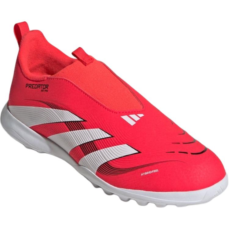 New Adidas PREDATOR LEAGUE Anti Slip Wear Resistant Low Top Kids' Soccer Shoes Red/White/Black Kids' ID3815
