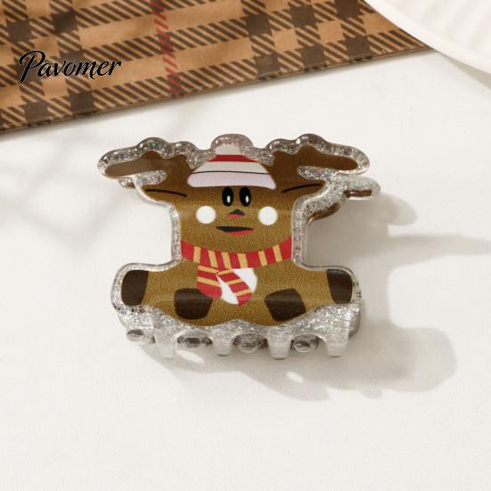 Holiday Hair Clips Christmas Claw for Women Girls, Cute Santa Claus Elk Tree Socks Bells Jewelry Accessories, Non Slip Strong Hold Party & Daily