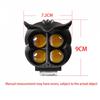 1/2 stücke Motorrad Scheinwerfer LED Spot Licht Eulenform 4 Lichtmodi Dual Farbe Weiß Gelb Strobe Nebel Licht Universal