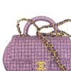 Chanel Twill Soft Woolen Shoulder Bag, Crossbody Bag, Handbag Small Women's Purple AS4573-B15098-NT171