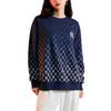 MLB New York Yankees Logo Gradient Full Print Crewneck Long Sleeve Sweatshirt Unisex Sweatshirt Navy-Blue 3AMTM1024-50NYD