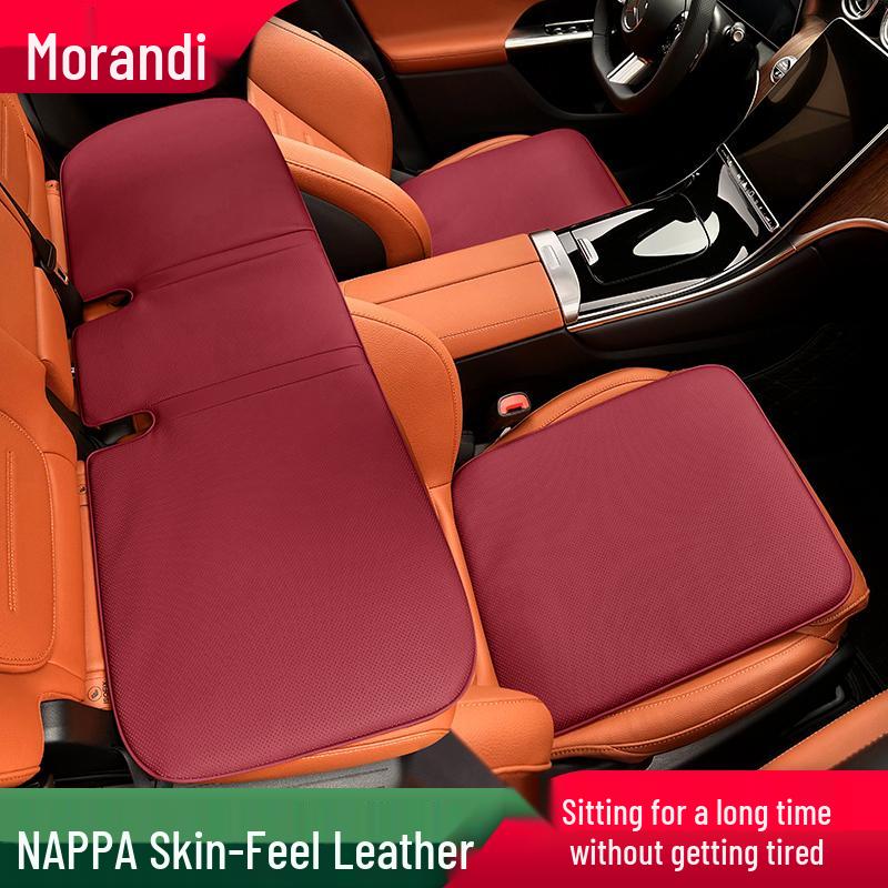 Morandi Nappa Leather All-Season Car Seat Cushion for Mercedes-Benz E-Class/C-Class/GLC/GLB/GLE