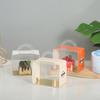 Transparent Geometric Hand-held Plastic Cake Boxes, 50-Pack