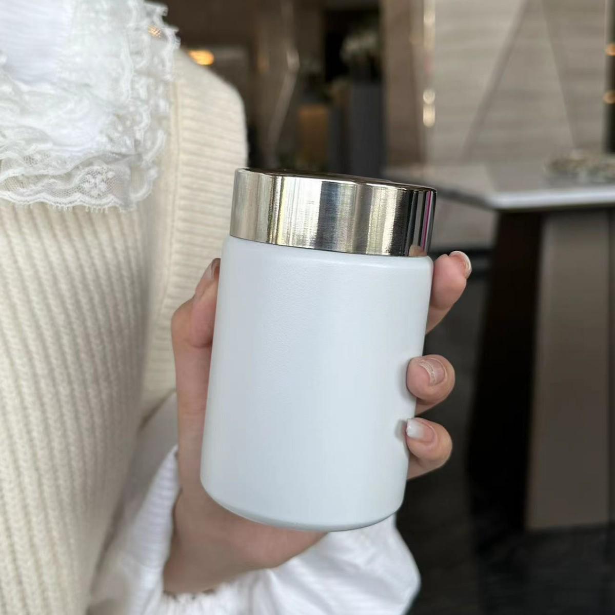 Детская мини-термокружка из нержавеющей стали 316 220ml белый