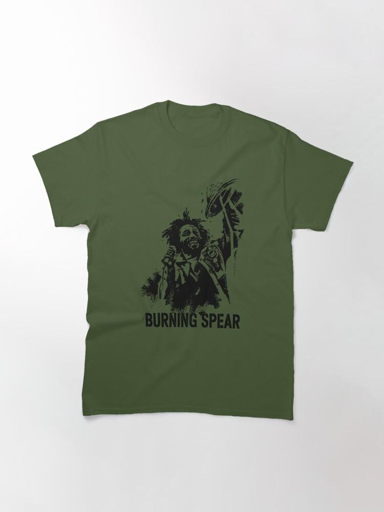Burning Spear White And Black Burning Design Spear Musician Classic T-Shirt