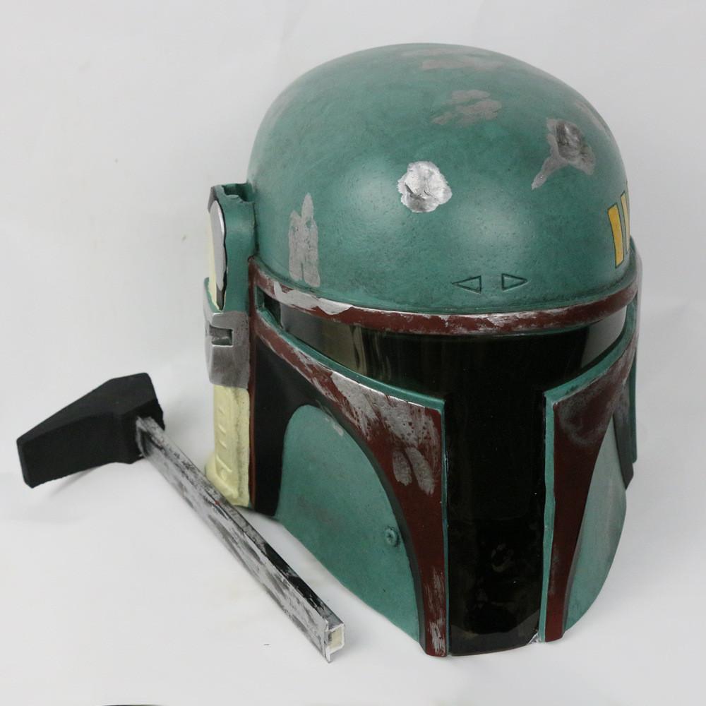 Helmet Fett Boba Latex Prop For Halloween Cosplay And Costume Party
