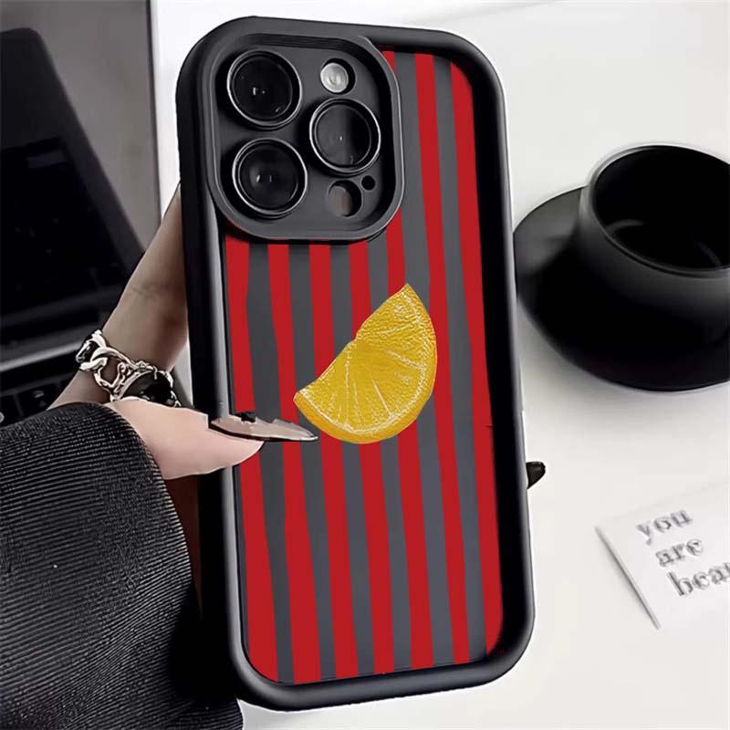 

Summer Lemon Cool Stripe Phone Case for Samsung Galaxy S25 S24 S23 S22 S21 S20 Ultra Plus FE A15 A35 A54 A55 Soft Cover A35 5G