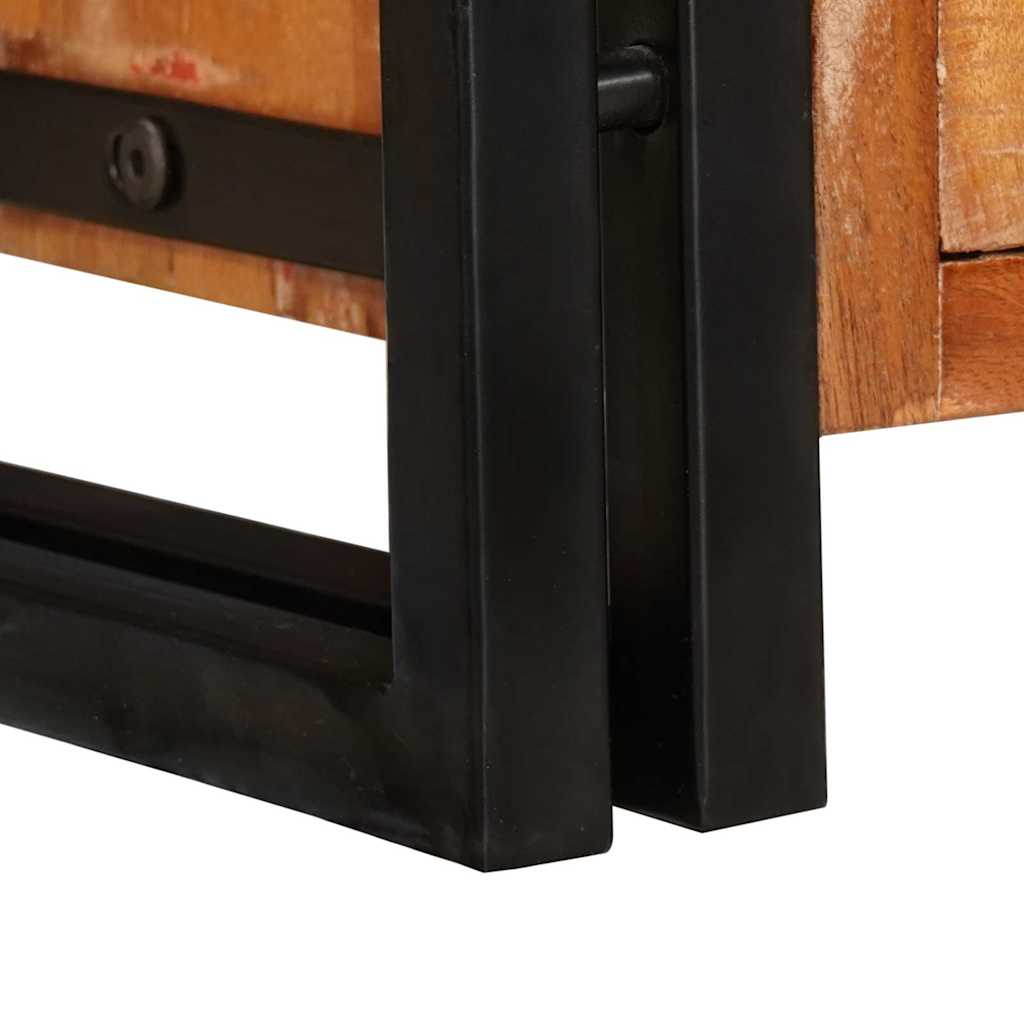 TV Cabinet with Door Multicolored 120 x 33 x 50 cm Solid Reclaimed Wood