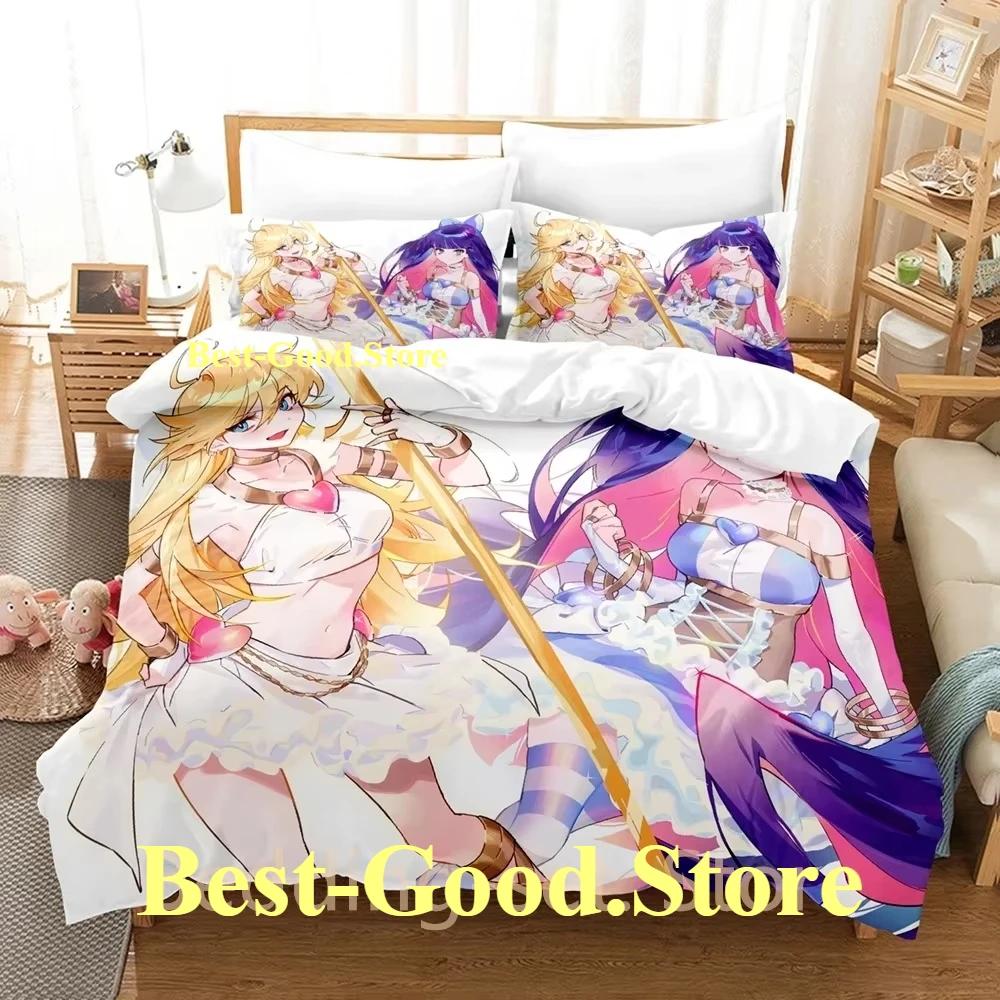 Panty and Stocking Bedding Set Single Twin Full Queen King Size Bed Set Adult Kid Bedroom Duvetcover Sets 3D Anime Bed Sheet Set
