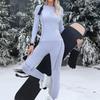 Anfilia Women Ski Thermal Underwear Set Quick Dry Anti-static High Elastic Tight Seamless Warm Base Long Johns