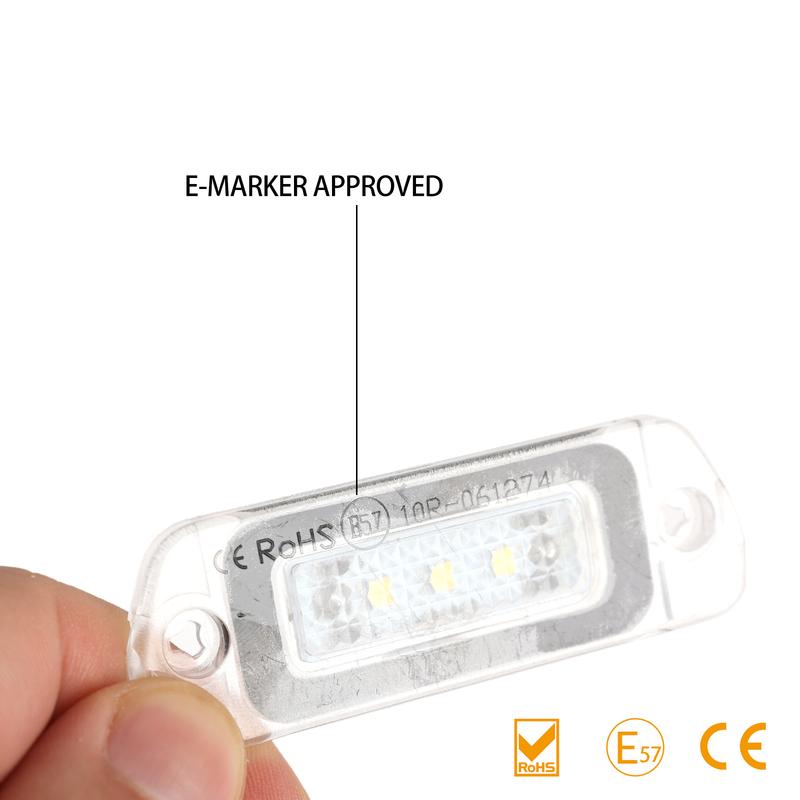 2pcs Error Free LED License Plate Light A2518200166 For Mercedes GL ML R Class X164 W164 W251 Xenon White