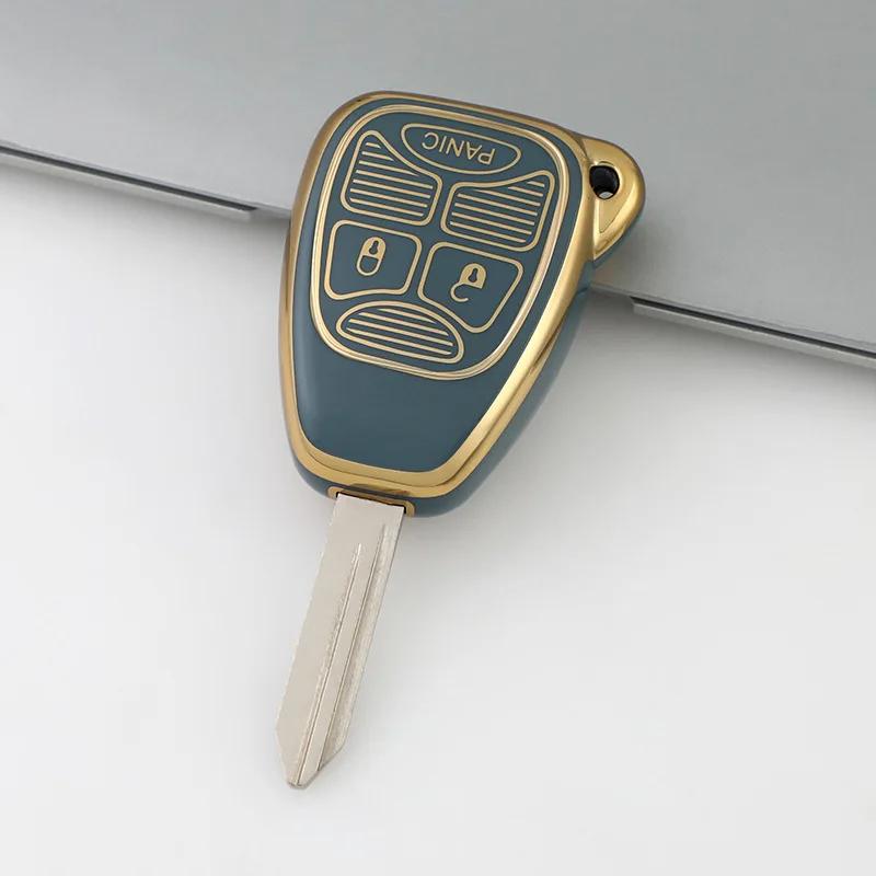 For Jeep Grand Cherokee Wrangler JK Commander for Dodge Nitro Calibe for Chrysler 300C Pacifica TPU Key Cover Case Cap