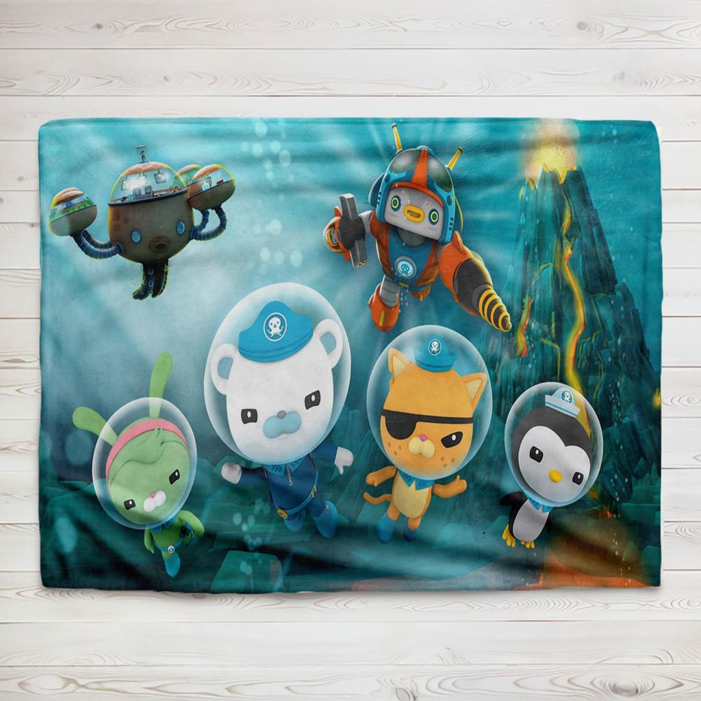 The Octcconauts Barnacles printed Blanket Ultra-Soft Short Pile Anti-Hooking Playroom Living Room Multi-Purpose Blanket For kids