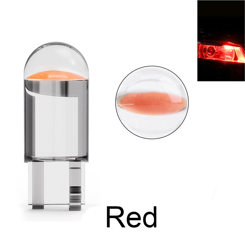 2/10pcs W5W 194 T10 Glass Housing Cob LED Car Bulb 3000K 6000K White Blue Red Wedge License Plate Lamp Dome Light