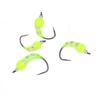 5 Stück #6 #8 #10 #12 Eisangeln Epoxidnymphe Messingperlenkopf Schnell sinkend Scud Bug Wurm Fliege für Forellen Panfish Angelköder