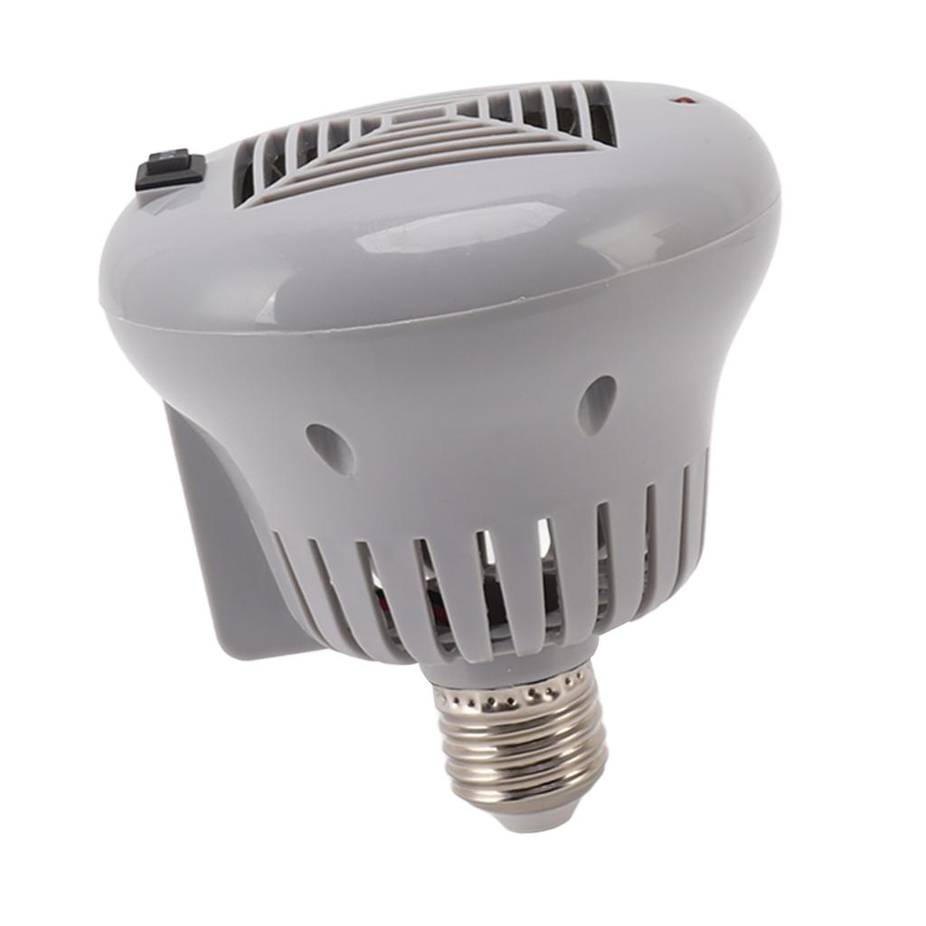 E27 50W To 100W Pet Heating Bulb with Grey Housing 220V 3 Gears Adjustable Basking Light Bulb for Reptile Small Pet Box