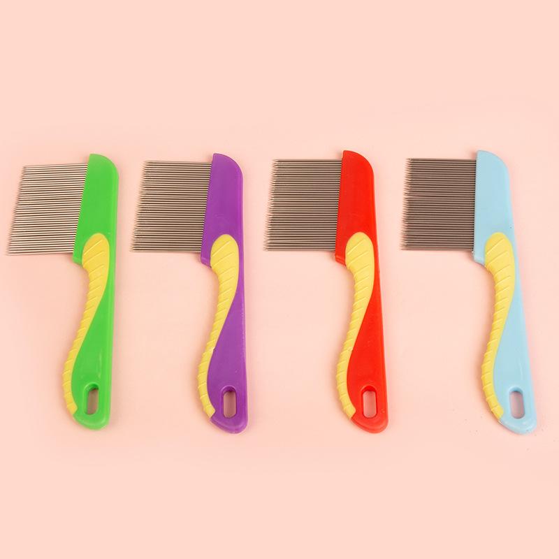Pet Seahorse Comb, Dog and Cat Flea Stainless Steel Anti-static Flea Comb, Pet Split Comb