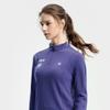 FILA Ski Series Fleece Lined Warm Fashion Slim Fit Simple Casual Sports Knit Long Sleeve T-Shirt Women Tops Ding-Rui-Purple A11W546204FDP