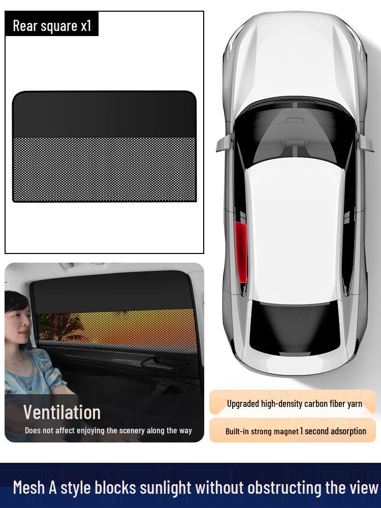 Car Sunshade: Heat-Insulating Side Window Blackout Curtain for Small Car Interiors.