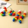 Toddler Caterpillar Toy Kids Wooden Bead Toy Educational Twisting for Fine Motor Skills Number Color Preschool Learning Toddlers Early Development