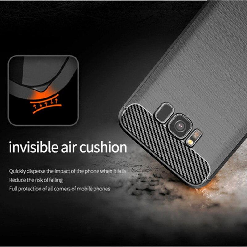 Husă de lux din fibră de carbon pentru Samsung Galaxy S8 S8+ plus husă din silicon anti zgârieturi, rezistentă la șocuri