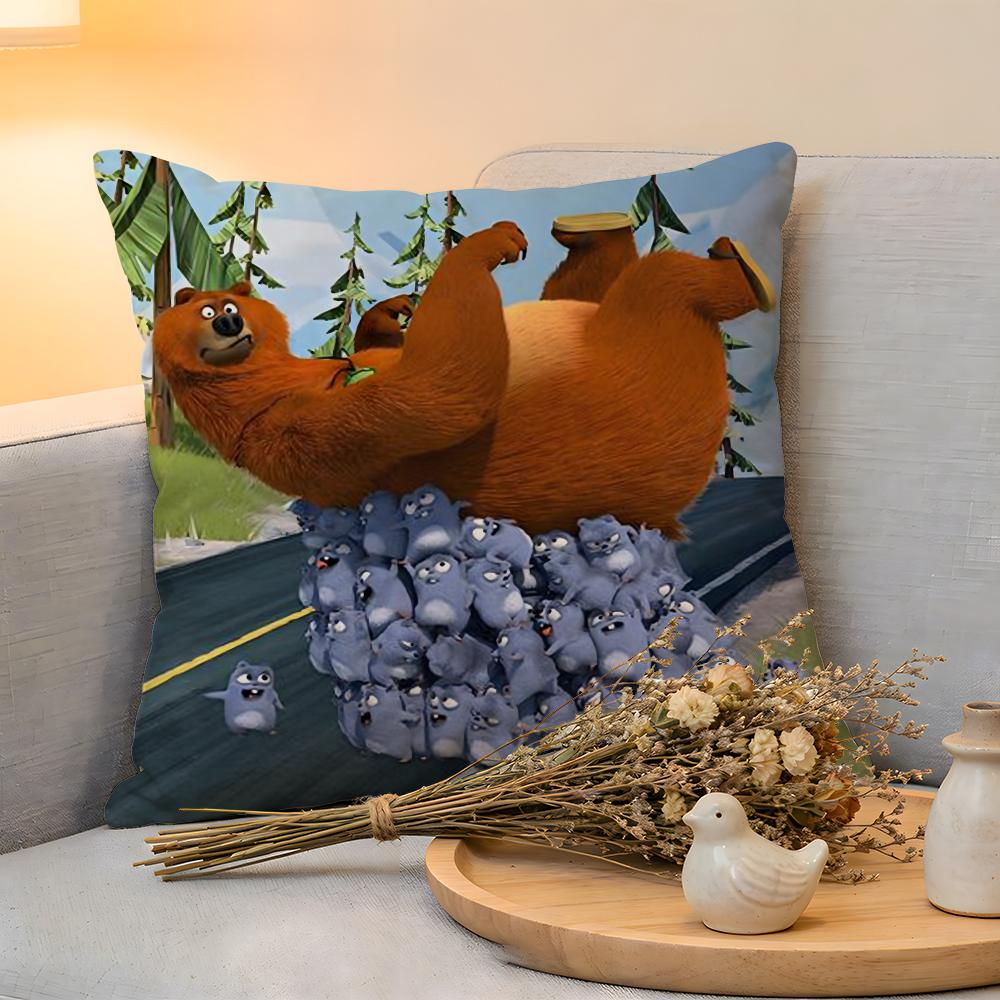 Cushion Cover  Linen  SkinFriendly Soft Decorative Case For Sofa Home Decor GGrizzly And LLemmings Pillow cover