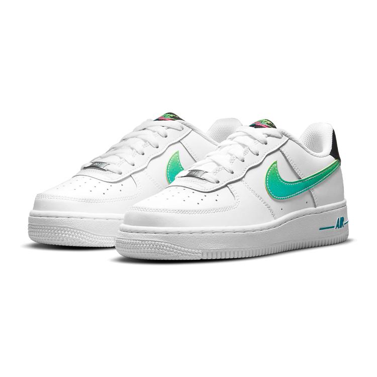 New Nike Air Force 1 Low White Aquamarine GS DJ5154-100