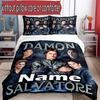 3-teiliges Bettbezug-Set (1 * Bettbezug + 2 * Kissenbezug, ohne Kern), Benutzerdefinierter Name Damon Salvatore Muster Bettwäsche-Set, Heim Schlafzimmer Dekor Geschenk