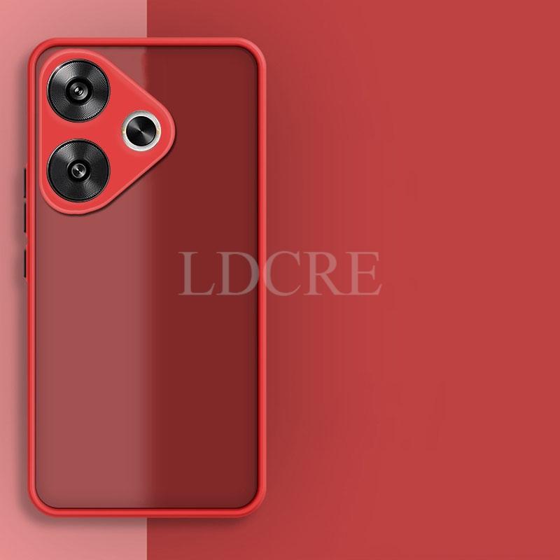 

Для Xiaomi POCO M6 чехол силиконовый TPU матовый чехол POCO M6 чехол POCO M6 чехол телефон противоударный защитный прозрачный задний чехол POCO M6 4G красный