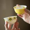 High‑Grade Hand‑Painted Osmanthus Large Thin‑Walled Ceramic Tasting Cup, Personal Master Cup for Kung Fu Tea Ceremony Practice