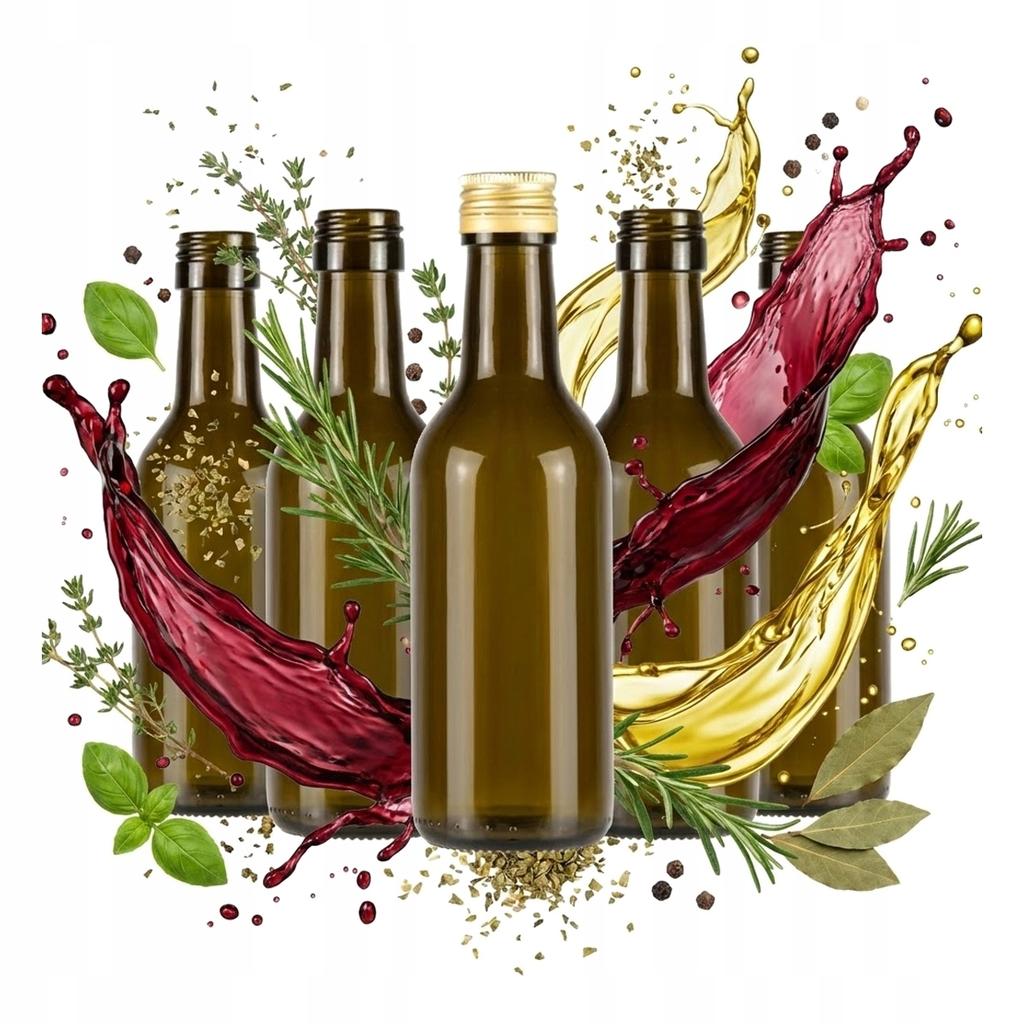 50X Butelka Szklana Na Wino 200Ml Ciemne Szkło Na Wino Próbki Prezent Sok