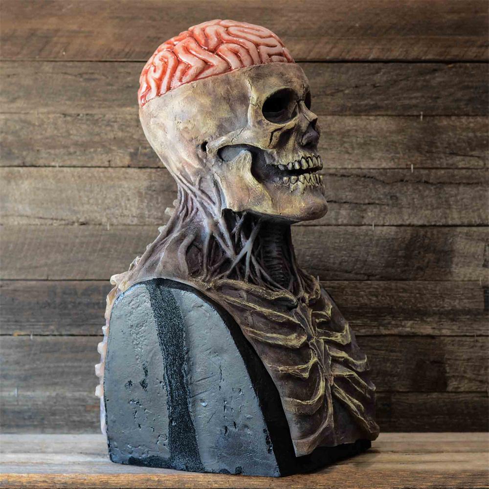 Skull Latex Mask Skeleton Horrible Halloween Cosplay Masquerade Mask w/Black Hat