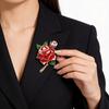 Style Rose Flower Brooch Alloy Enamel Jewelry Decorative Accessory For Women