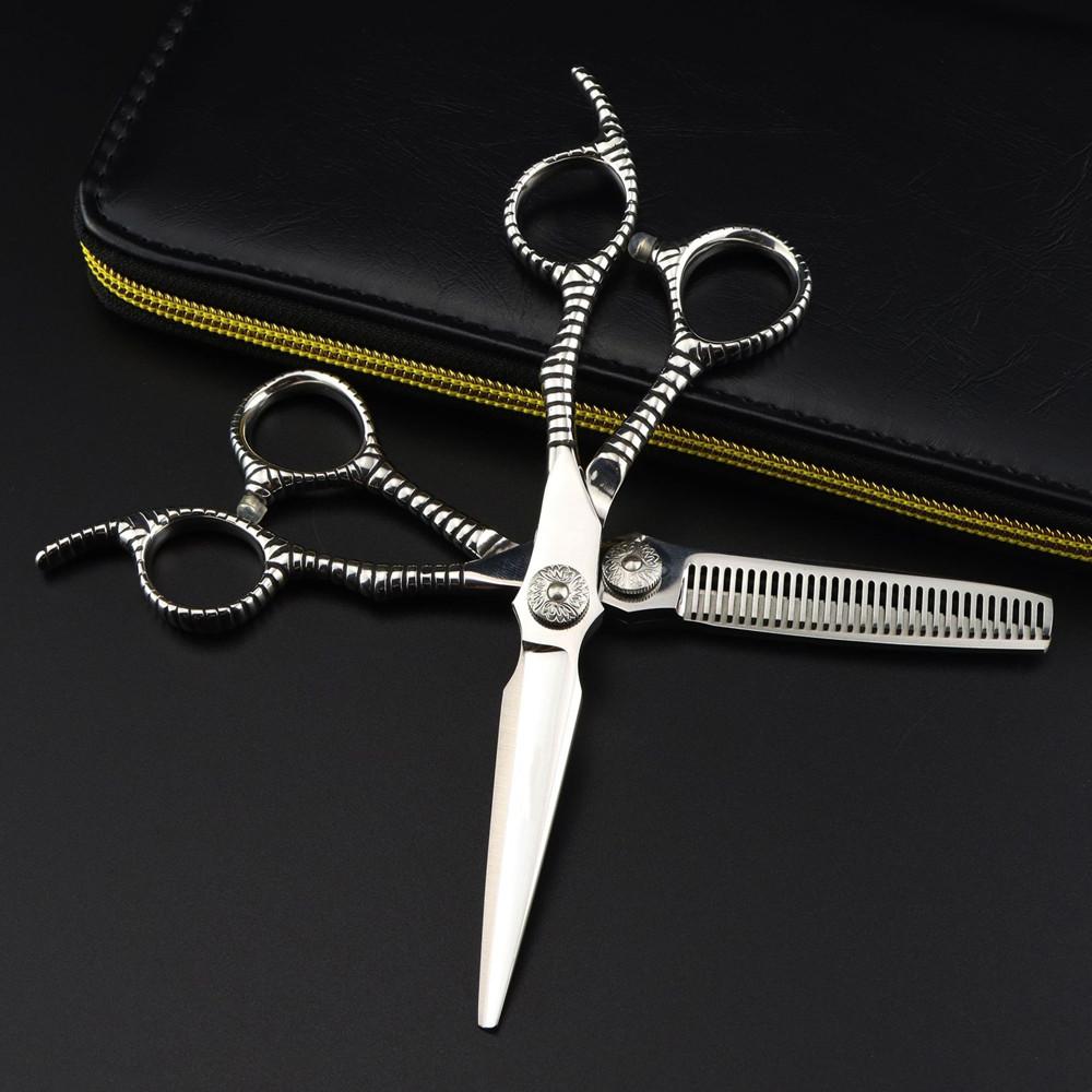 Profesionální kadeřnické nůžky JP440c z oceli 6 '', stříbrný střih, stříhání vlasů, řídnutí vlasů, holičství, kadeřnické nůžky Makas